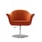 Manhattan Comfort Voyager Swivel Adjustable Accent Chair in Orange and Brushed Metal AC051-OR - alternate 6